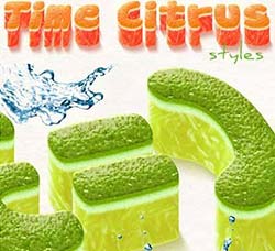 PS图层样式－新鲜柑橘：Time Citrus 3D Styles